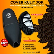 Akna Fortunate Motorcycle Seat Leather Center Stitching X Chess 3D thick universal matic & bebek jav