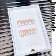 Press on nails handmade Hot-selling Light Pink Chasing Light Simple Exquisite handmade Wearing nails