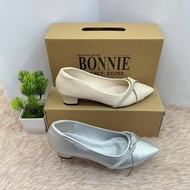 BONNIE KASUT HEELS 381-4 COLOUR BEIGE SILVER TUMIT 1 INCI