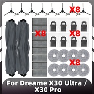 Compatible for Dreame X30 Ultra / X30 Pro Main Side Brush HEPA Filter Mop Pads Dust Bags Replacement