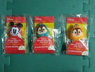 Disney Daruma Plush Pin with Candy 迪士尼 達摩 毛絨扣針連糖 Mickey 米奇,Chip&Dale 鋼牙&大鼻