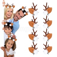 1-5Pairs Deer Ears Antler Headbands Christmas Animal Hair Clips Cosplay Costume Fawn Ears Hairs Acce