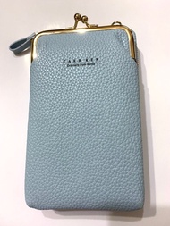時尚新款CarrKen女士手機包 韓版時尚荔枝紋純色斜跨包多功能包包