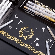 Xileyw 3PCS Colors Gel Pen Set White Gold and Silver 0.8 mm Gel Ink Pens Highlight Art High-gloss Pa