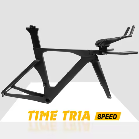 2024 New Carbon TT Bike Frame Aero Triathlon Bike Frameset Disc Brake V Brake Time Trial Frame Set R