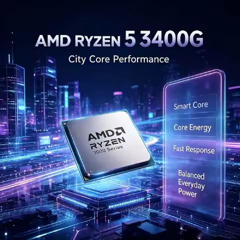 AMD Ryzen 5 3400G R5 3400G CPU Processor 4-Core 8-Thread 4.2GHz AM4 Socket L3 8MB Without Cooler
