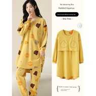 sexy sleep women baju tidur sexy nipis Piyama gadis gemuk kasual Korea kapas wanita