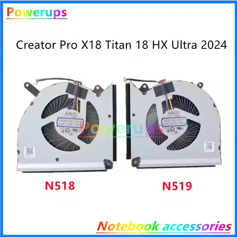 New Original Laptop CPU/GPU Cooler Fan For MSI Creator Pro X18 Titan 18 HX Ultra 2024 A14V PABD18010