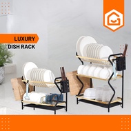 READY STOCK LUXURY DISH RACK 2 TIER & 3 TIER I PREMIUM I TEMPAT LETAK PINGGAN 2 & 3 TINGKAT