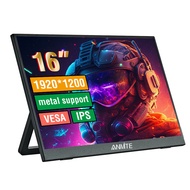 Anmite 16-Inch Portable Touch Monitor Non-touch optional 1200P HDR 16:10 For XBox PS4 / 5 Switch Cel