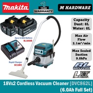 MAKITA 18V x2 Cordless Vacuum Cleaner ( Wet & Dry ) DVC862LRT2 / DVC862LZ / DVC862 (Brushless)