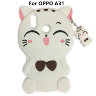 Ốp Điện Thoại Dành Cho OPPO A31 Mèo May Mắn Vận May Có Nơ Thiết Kế Silicon Mềm