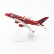 Coca Cola A380 16cm Airplane Model Airplane Model Airplane Toy (Airplane Model + Display Base)