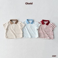 Obebi Fun Summer Children's Plaid Polo Shirt 8-22KG A561