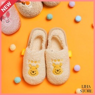 Daiso Korea Disney Winnie the Pooh House Shoes Living Room Shoes Living Room with Strap for Children