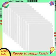 12Pcs Binder Pouch Loose Leaf Filing Document Storage Bags 11.4In X 9.4In Waterproof PVC Binder Pock