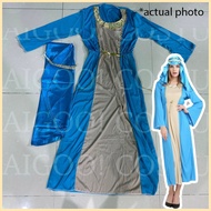 ﹊ ✙ ❦ Mama Mary Costume for Female Adults Mother Mary Cosplay for Women Nativity Holiday Bible Char