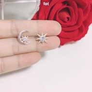 BÔNG TAI TRĂNG SAO - Shop bạc BiBi cam kết bạc chuẩn kèm bảo hành