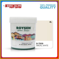 ✙ ✒ ◴ BOYSEN PERMACOAT LATEX PAINT COLOR SERIES BRIDAL WHITE (B-7509)