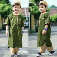 CHILDREN'S Muslim Koko Shirt Iran Robe Model Terbaru 1-9 Years / Fashion Muslim Anak / Baju Lebaran 