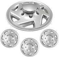 16 Inch Silver Hubcaps 4-Piece Set Fit for 1997-2023 Ford E-Series E350 E450 Vans Replaceable Hubcap