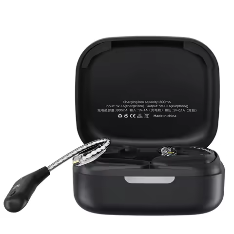 KZ AZ09 Wireless Upgrade Cable HD Bluetooth 5.4 Wire Ear Hook HIFI Headset Cable With Charging Case 