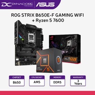 【DYNACORE BUNDLE】Asus ROG STRIX B650E-F GAMING WIFI ATX Motherboard with AMD Ryzen 5 7600 CPU / Processor