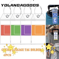 YOLA Suitcase Label Holder, Waterproof Steel Wire Cable Loop Cruise Luggage Tag Holders, Essentials 