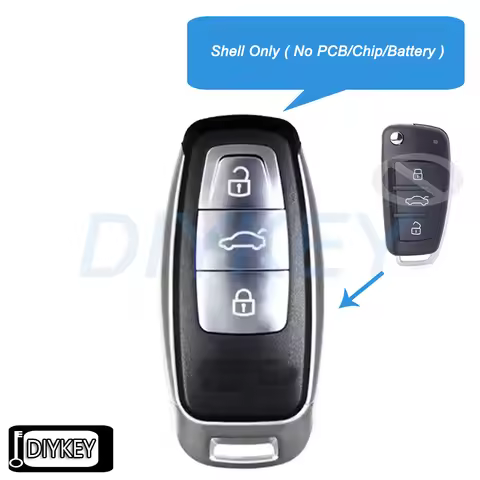3 Buttons Case Modified Smart Remote Car Key Fob Shell Cover for Audi A1 A3 A4 A6 S3 Q2 Q3 Q7 TT Key