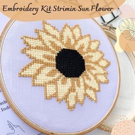 Embroidery Kit Strimin Sun Flower - Paket sulam benang kristik