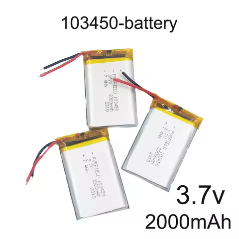3.7V 2000mAh Lithium Polymer Rechargeable battery For power bank electronic Battery 103450 Li-Polyme
