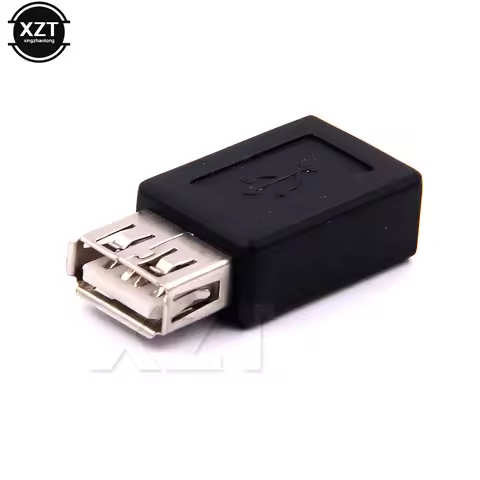1PC New Black USB 2.0 Type A Female to Mini USB 5pin B Female Adapter Plug Converter USB 2.0 to Mini