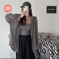 สวยมาก🔥 เสื้อเชิ้ตแขนยาว เสื้อคลุม ผ้าชีฟอง เชิ้ตซีทรู 0523