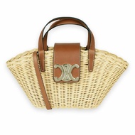 CELINE 女士錫杯手提包（天然色/棕色）116572FWE 02NT