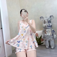 [HCM] Đồ bộ tole nữ bộ lanh mặc nhà quần đùi áo sát nách phom babydoll (43-67kg)