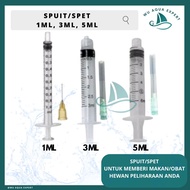 Spuit SPET 1 PCS Needleless injection 1ml, 3ml, 5ml Injection of animal medicine feeding & feeding e
