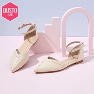 ready stock Dusto Dadong summer elegant low heel with simple two water drill lace bag head sandals s