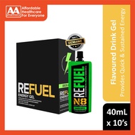 N8 Refuel Energy Drink Gel 40mLx10's (Green Apple Flavour)