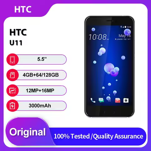 Original Unlocked HTC U11 Fingerprint Bluetooth 4G 5.5 inches Android 7.1 NFC Mobile Phone