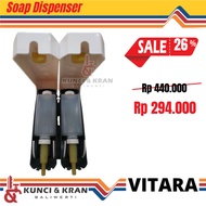 VITARA F7016 SOAP DISPENSER - 2 WHITE SOAP DISPENSER DOUBLE LIQUID SOAP DISPENSER