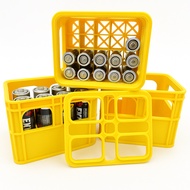 Battery Storage Crate | No Assembly Required | AA / AAA Battery Organizer AA/AAA/9V Stackable Stacka