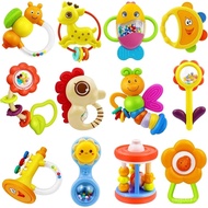 MOONTOY 12pcs Baby Rattles for Babies 0-6 Months Teething Toys 3-6 Months, Newborn Infant Teethers B