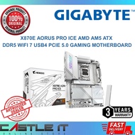 GIGABYTE X870E AORUS PRO ICE AMD AM5 ATX DDR5 WiFi 7 USB4 PCIe 5.0 Gaming Motherboard