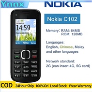 NOKIA C102 Mobile Phone Original Product Loud Big Font Super Long Standby Button Elderly Machine Fre