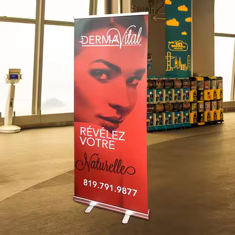 High quality 100x200cm Trade show Pop up Banner Retractable Advertising Flgs Stands Aluminum Roll up