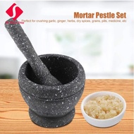 Black Marble-like Plastic Mortar and Pestle or Plastic Almeres in Marble Design