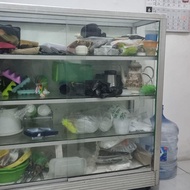 Etalase Kaca 1 meter bekas pakai