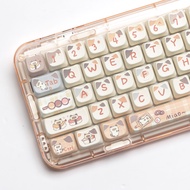 คีย์บอร์ดสุดน่ารักของแมว Sushi Cat Keycaps สูง MAO Siamese Cat MAC Heat Sublimation HI75 X77 F99 104