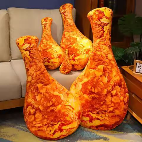 Simulated Crispy Fried Chicken Legs Simulated Food Fried Chicken Soft Stuffed Plush Toys Creative Th