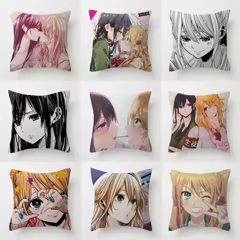 Anime citrus girl Pillow Cushion Cover Pillowcase Living Room Sofa Home Decor Customized